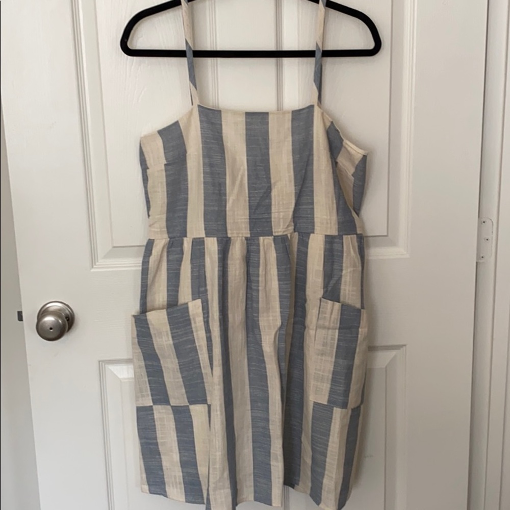 Blue & White striped dress